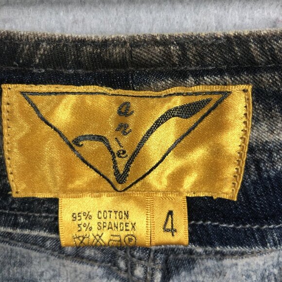 Y2K Vena Jeans Womens 4 Gray All Over Embroidery Boho Retro 70s Artsy - Picture 9 of 16